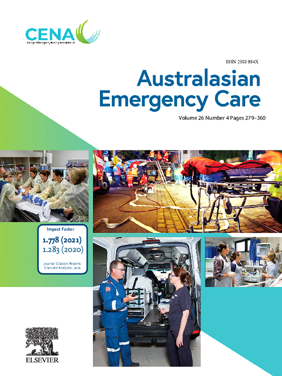 Go to journal home page - Australasian Emergency Care